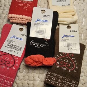 New Jacadi Kids Socks Size 25/26 5 pair